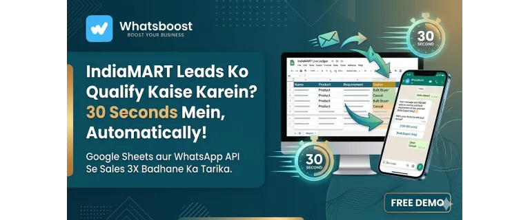Triplez vos ventes B2B : Qualifiez vos leads IndiaMART en 30 secondes grâce à WhatsApp et Google Sheets