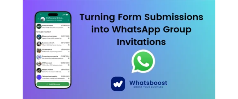 Transformez chaque soumission de formulaire en invitation automatisée à votre groupe WhatsApp