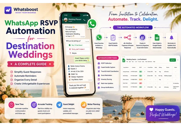 Automatización de RSVP por WhatsApp para bodas de destino en Cataluña