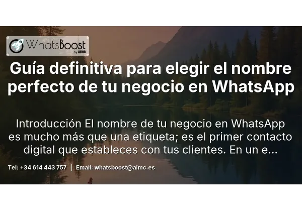 Guía definitiva para elegir el nombre perfecto de tu negocio en WhatsApp
