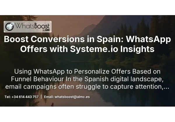 Boost Conversions in Spain: WhatsApp Offers with Systeme.io Insights