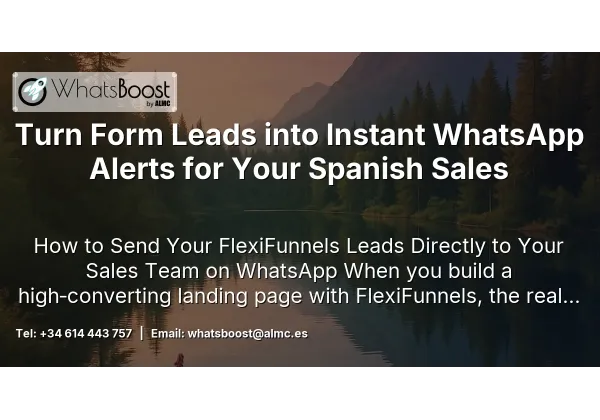 Turn Form Leads into Instant WhatsApp Alerts for Your Spanish Sales