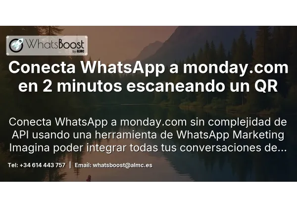 Conecta WhatsApp a monday.com en 2 minutos escaneando un QR