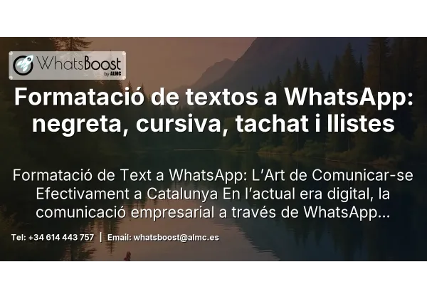 Formatació de textos a WhatsApp: negreta, cursiva, tachat i llistes