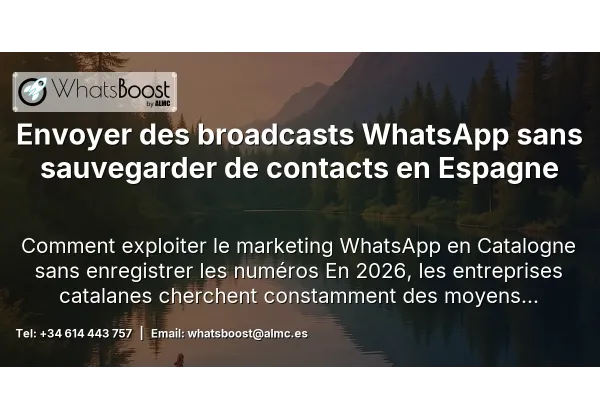 Envoyer des broadcasts WhatsApp sans sauvegarder de contacts en Espagne