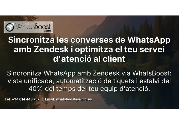 Sincronitza les converses de WhatsApp amb Zendesk i optimitza el teu servei d'atenció al client