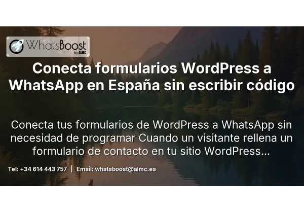 Conecta formularios WordPress a WhatsApp en España sin escribir código