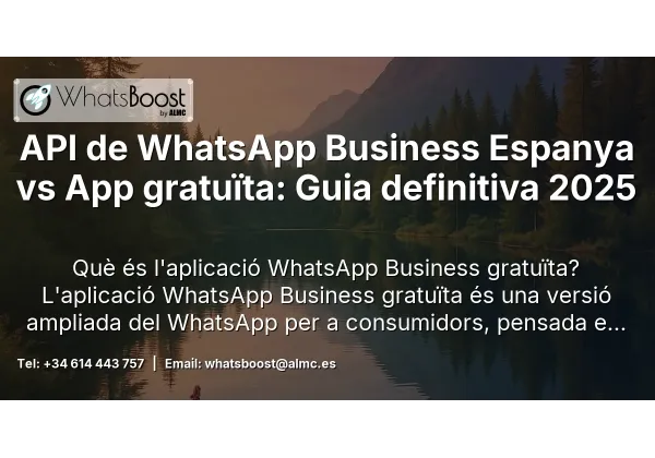 API de WhatsApp Business Espanya vs App gratuïta: Guia definitiva 2025