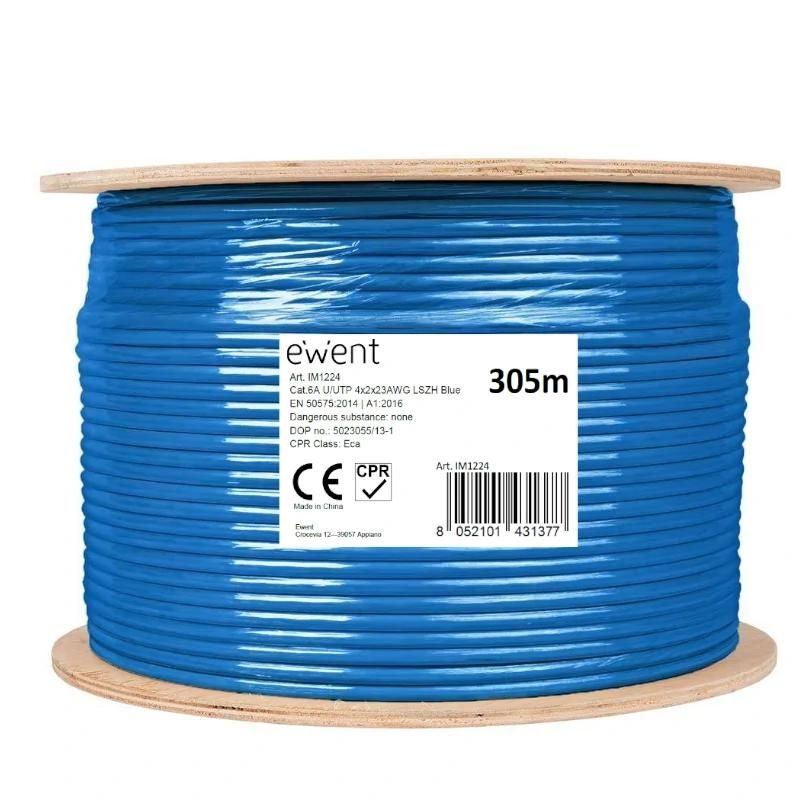 Câble ou accessoire Ewent Bobina Cable Red CAT6A U/UTP,LSZH,305m