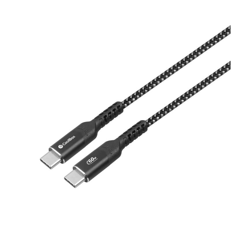 Cable USB-C a USB-C CoolBox COO-CAB-UC-60W 60W 1,2 m