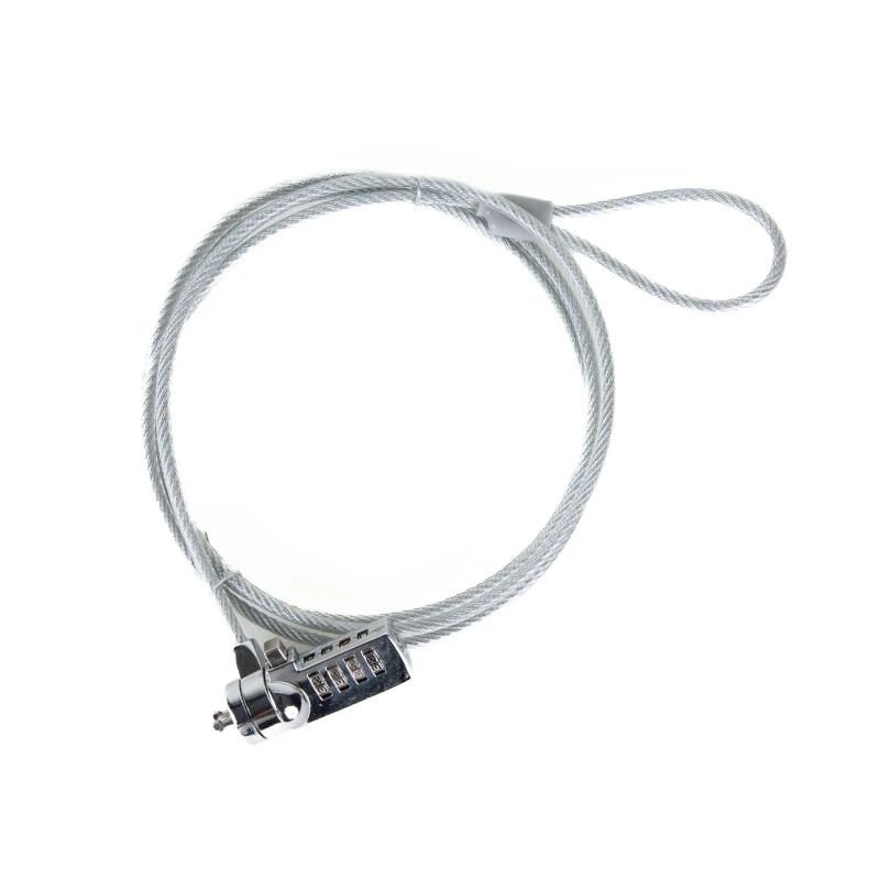 Cable de seguridad iggual SECURE 4D IGG318928 1,8 m plata