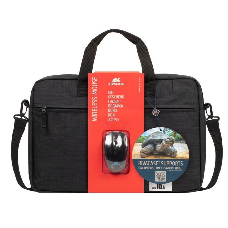 Rivacase 8038 Briefcase 15.6" + Wireless Mouse