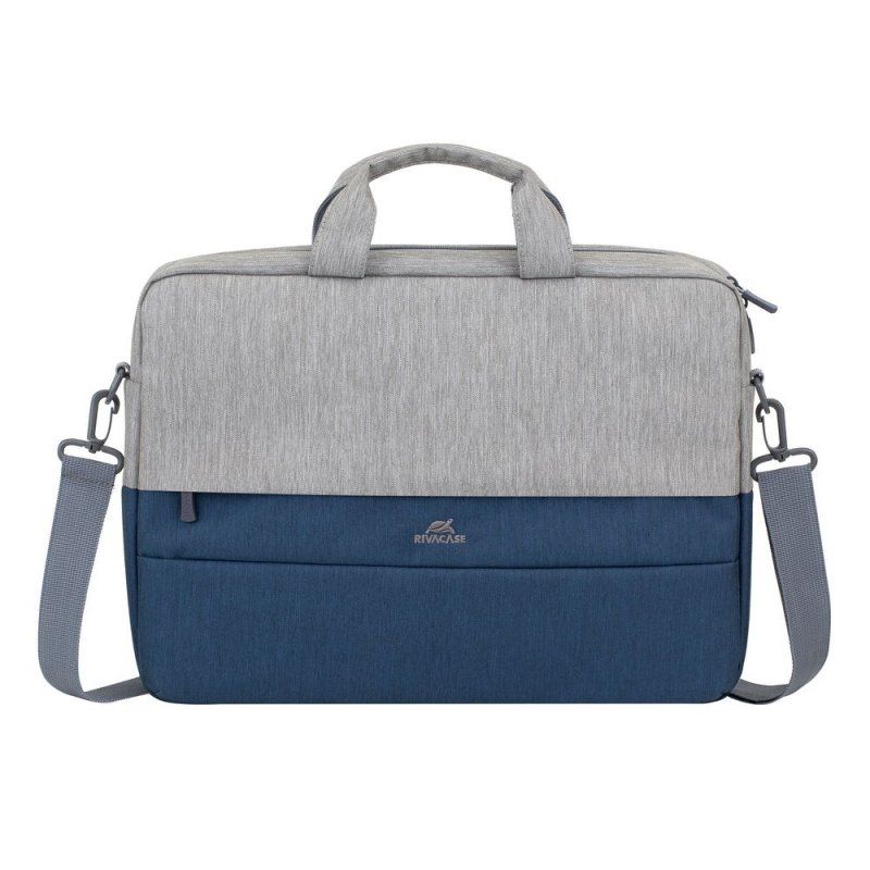 RIVACASE 7532 Prater 15.6" Laptop Briefcase Grey-Blue