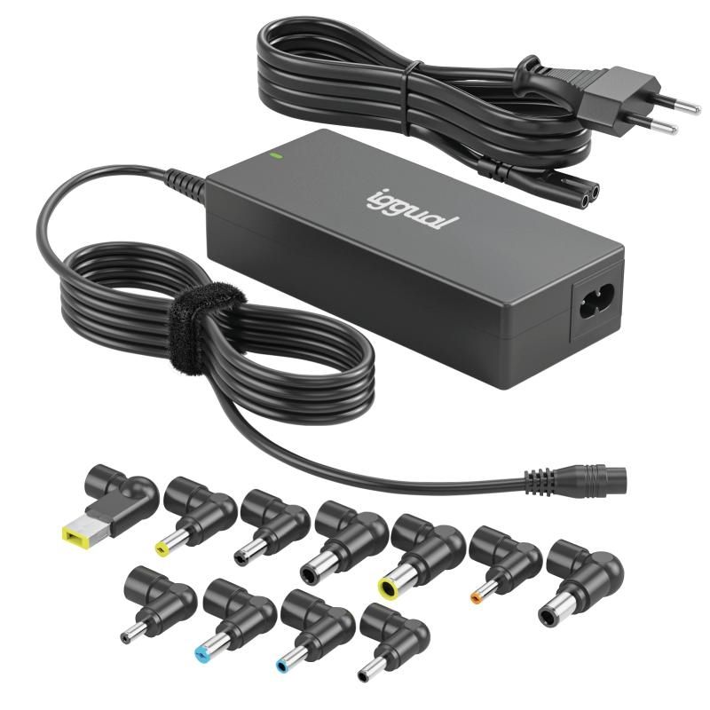 Cargador universal automático iggual CUA-11T-90W negro