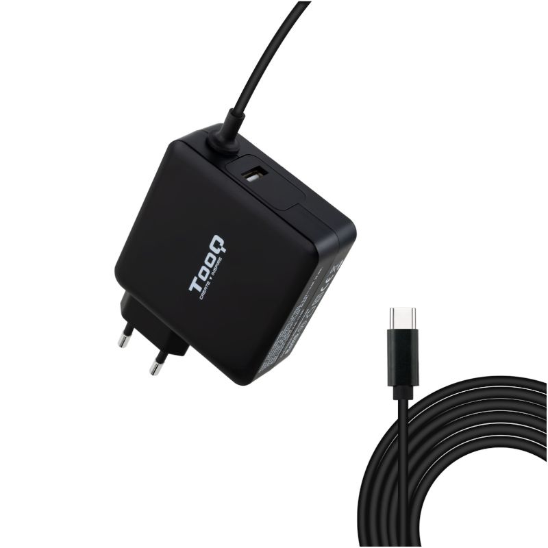 Cargador o adaptador de corriente TooQ portátil conector USB-C 90W