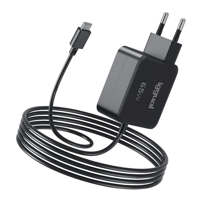 Cargador o adaptador de corriente iggual portátil y móvil tipo C PD 65W