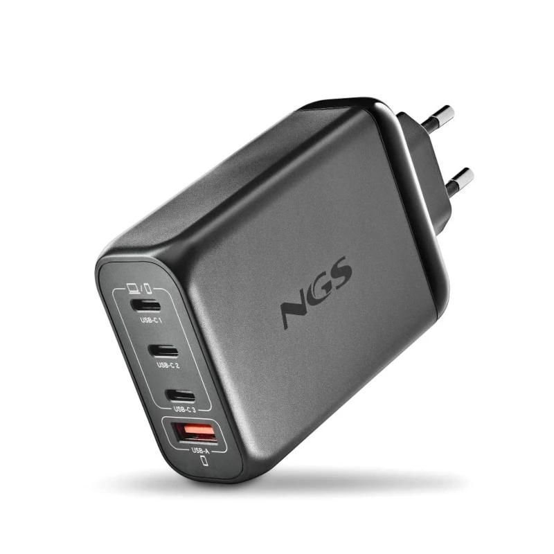 Cargador o adaptador de corriente NGS ULTRARAPIDO140W 4 PUERTOS 3USB-C 1 US