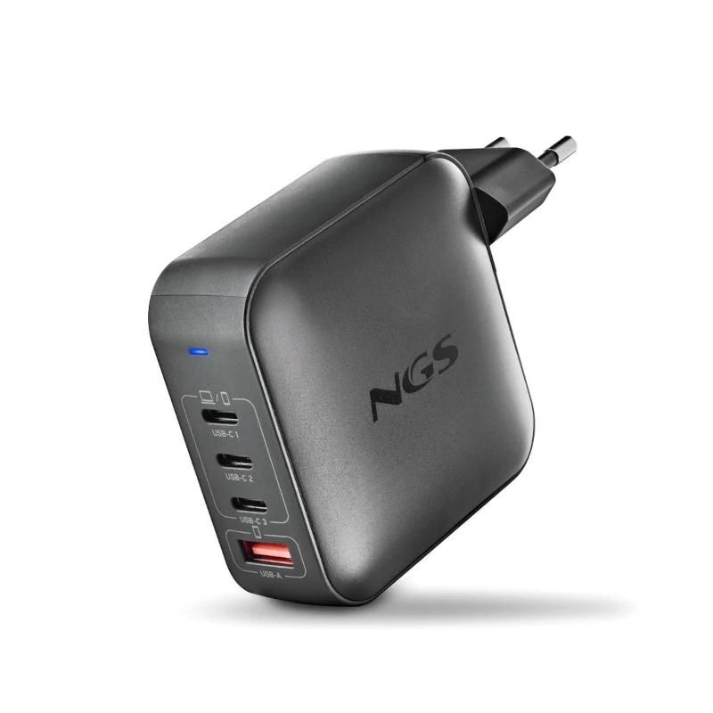 Cargador NGS BUD165W 165W 4 puertos 3 USB-C 1 USB-A