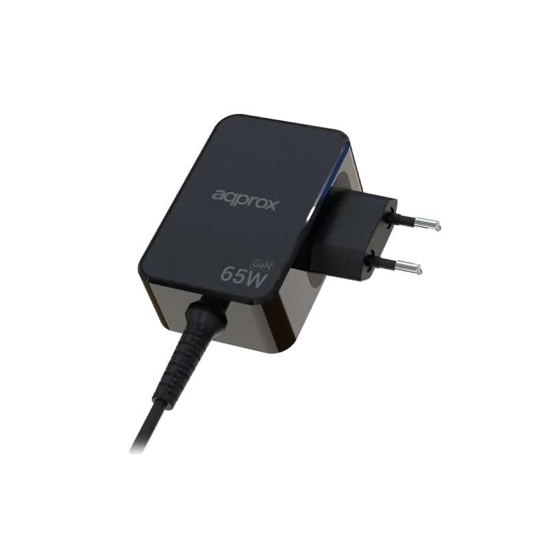 Cargador GaN 65W USB-C Approx! APPA65GAN con cable integrado