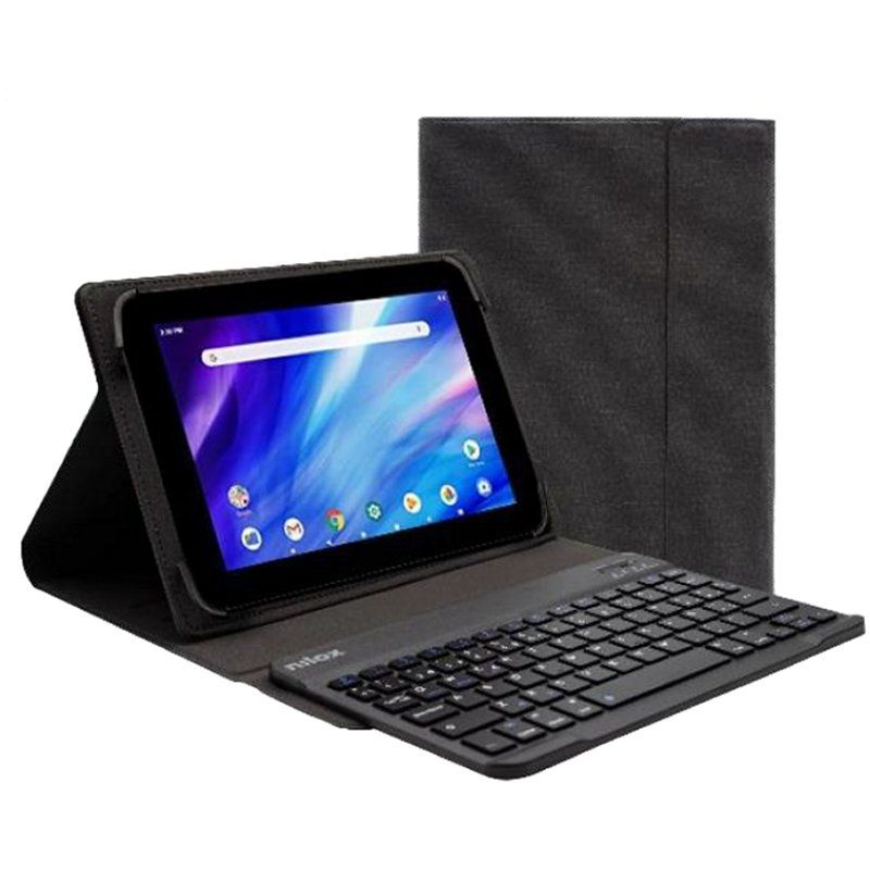 Funda tablet 9,7" a 10,5" NILOX NXKB01 con teclado BT negro