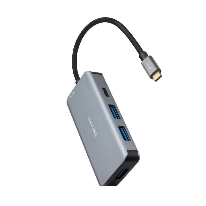 Hub USB-C Nanocable 10.16.1005 5 ports + PD 15 cm