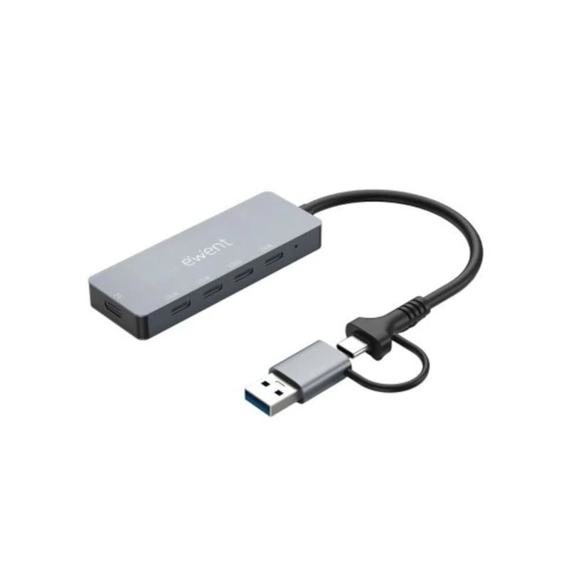 Hub USB Ewent EW1151 4 en 1 Tipus C 10 Gbps