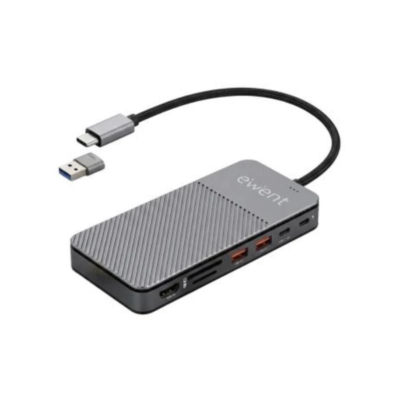 Périphérique USB Ewent EW1156 8en1 Estación acopl. USB-C Caja SSD