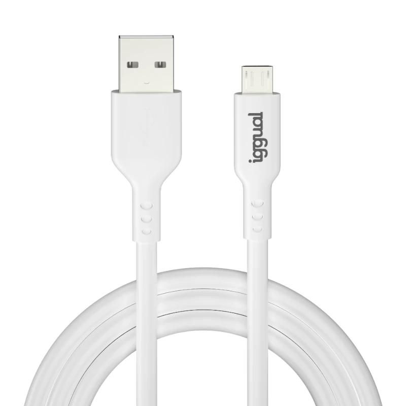 Cable USB-A a micro-USB iggual IGG316931 1 m blanco