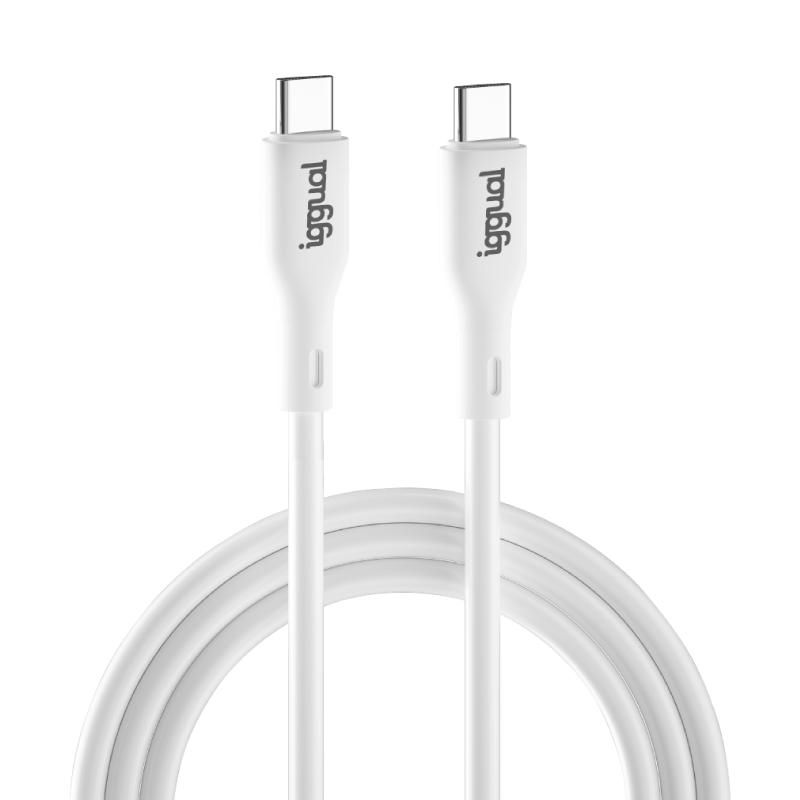 Cable USB-C a USB-C iggual 1 m blanco 60W