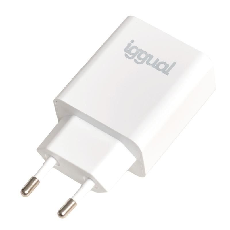 Cargador de pared iggual IGG318164 USB PD tipo C 20W blanco