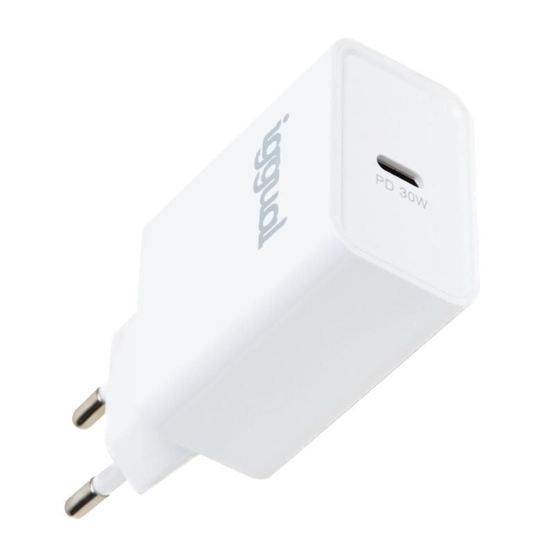 Cargador de pared iggual IGG318317 USB PD tipo C 30W blanco