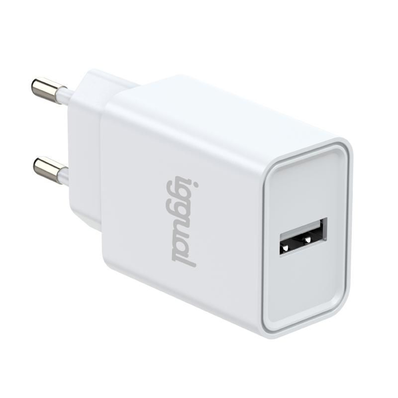 Cargador de pared iggual IGG318188 1xUSB-A 12W blanco