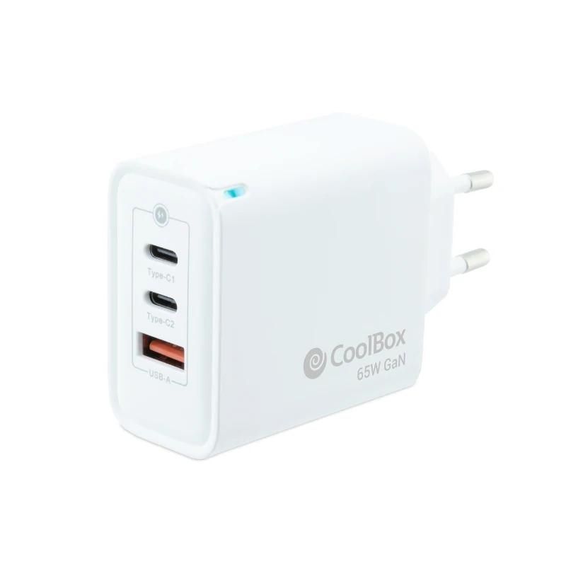 Carregador de paret CoolBox COO-CUP-65CCA GaN 65W USB-C i USB-A
