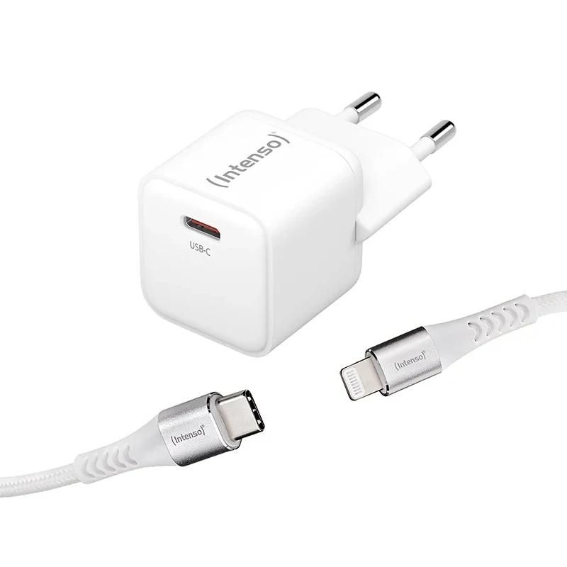 Intenso W30C GaN Charger 30W USB-C + Lightning Cable 1.5m
