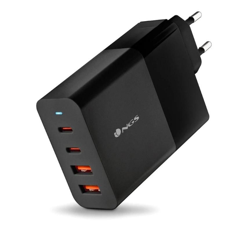 Cargador o adaptador de corriente NGS Carg Pared 100W Ultrar GAN 2USBC/2USBA