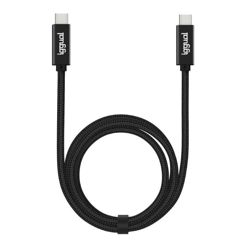 Cable USB-C a USB-C iggual IGG320402 100W 1 m negro