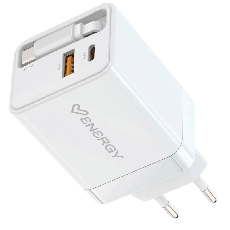 Chargeur rétractable Energy Sistem 500895 GaN avec câble USB-C