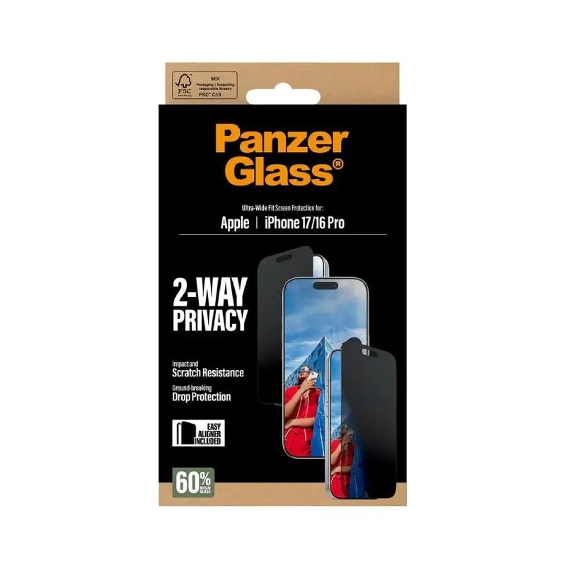 Protecteur d'écran PanzerGlass Privacy iPhone 17/16 Pro