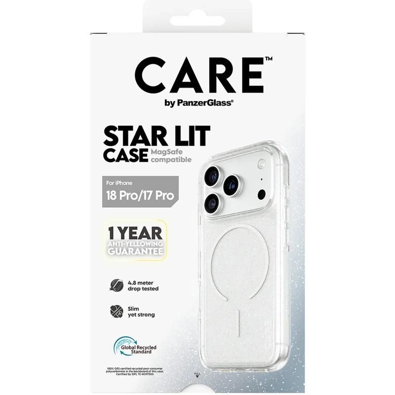 Phone case or protector PanzerGlass Care Urban Case Star Lit MagSafe iP 18Pro 17Pro