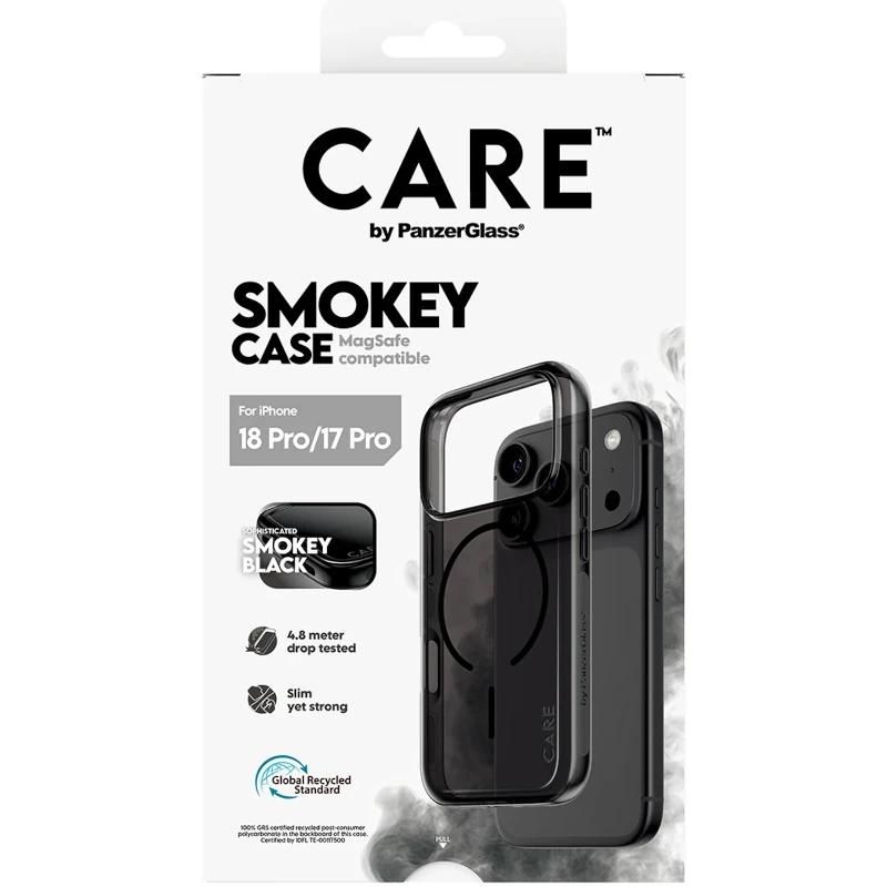 Phone case or protector PanzerGlass Care Urban Case Smokey w. MagSafe iP 18Pro 17Pro