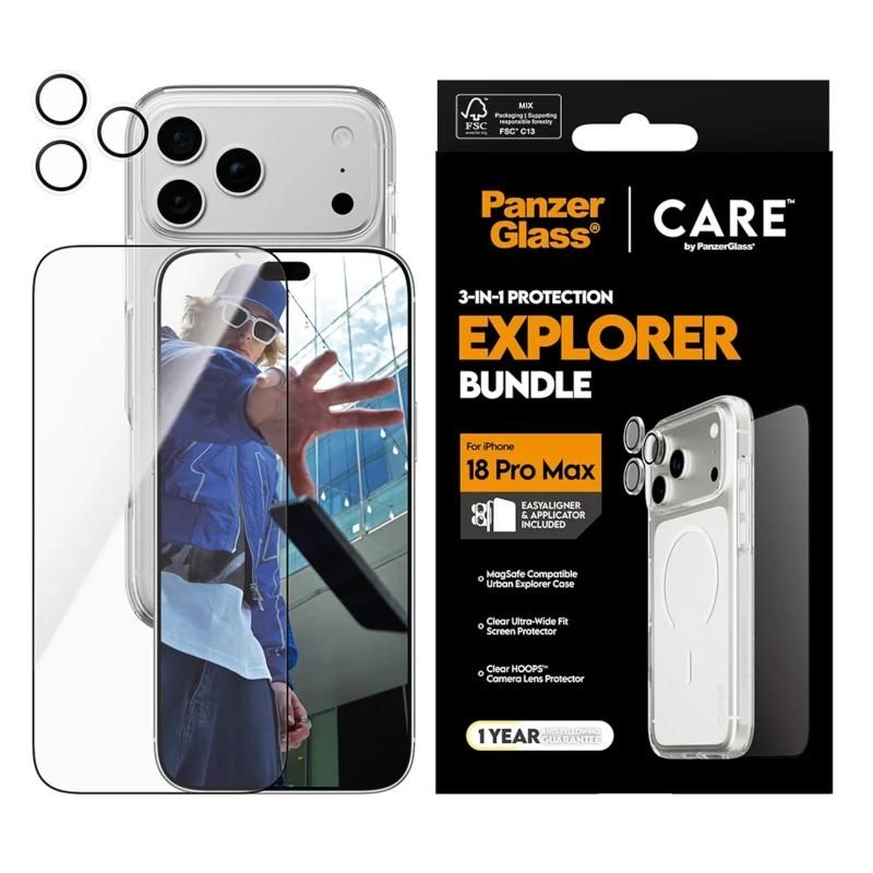 Phone case or protector PanzerGlass Bundle Proteccion 3x1 Iphone 18 ProMax