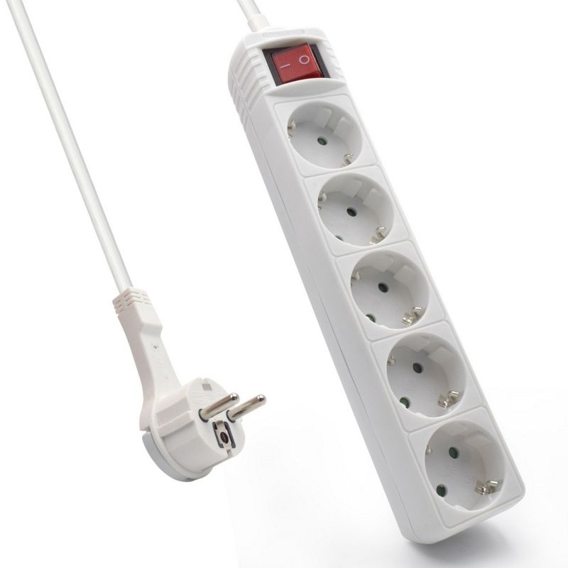 Regleta Ewent EW3955 5 tomas con interruptor y 1,5 m