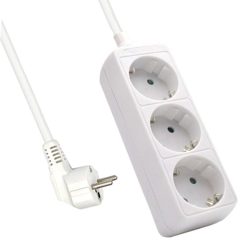 Regleta Ewent EW3958 3 tomas 45º blanca