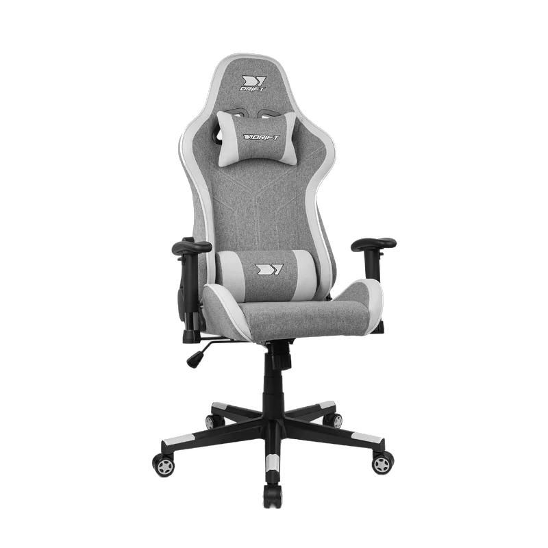 Cadira gaming DRIFT DR90 PRO grisa/blanca amb reposabraços 2D