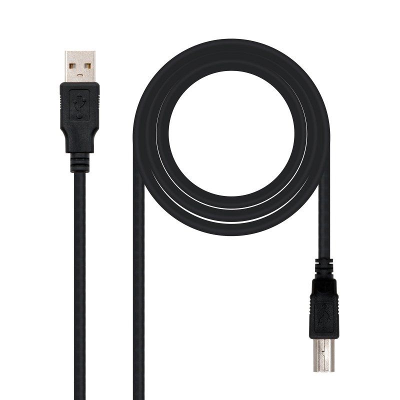 Nanocable USB 2.0 Printer Cable 10.01.0102-BK 1 m Black