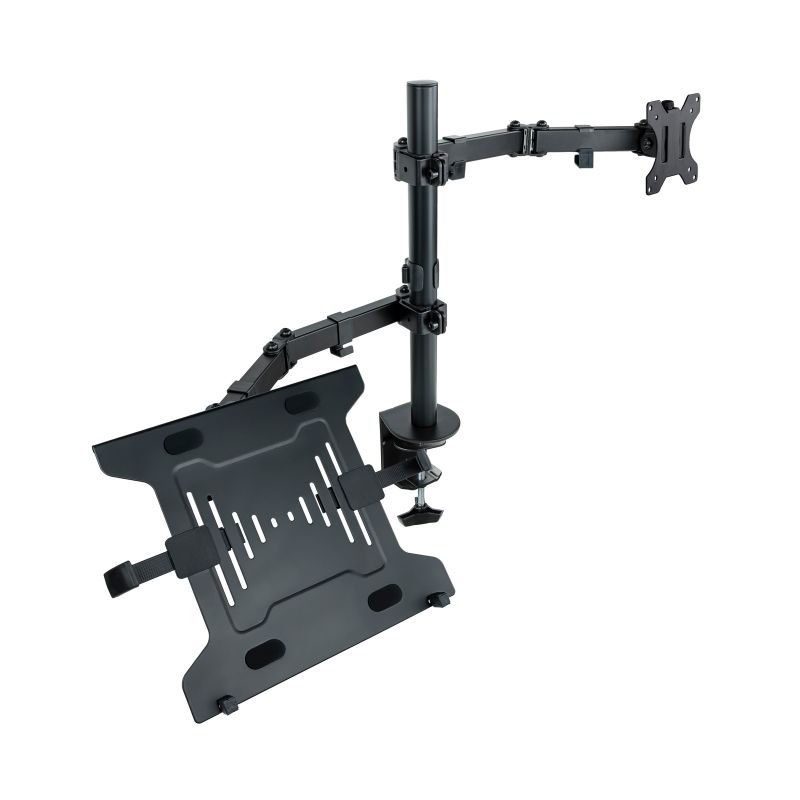 Soporte de mesa TooQ DB1200TN-B para monitor y portátil negro