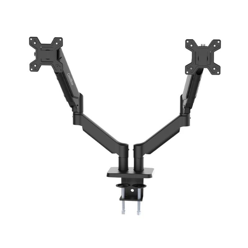 CoolBox COO-SOP-M02D dual monitor arm matte black