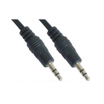 Cable d'àudio estèreo Nanocable 10.24.0105 jack 3,5 mm M/M negre 5 m