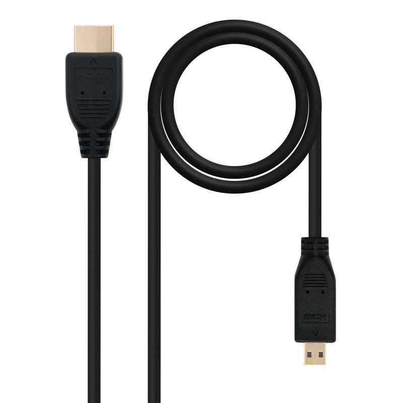 Cable d'imatge o so NANOCABLE Micro HDMI 1.4 A/M-D/M 0.8 M