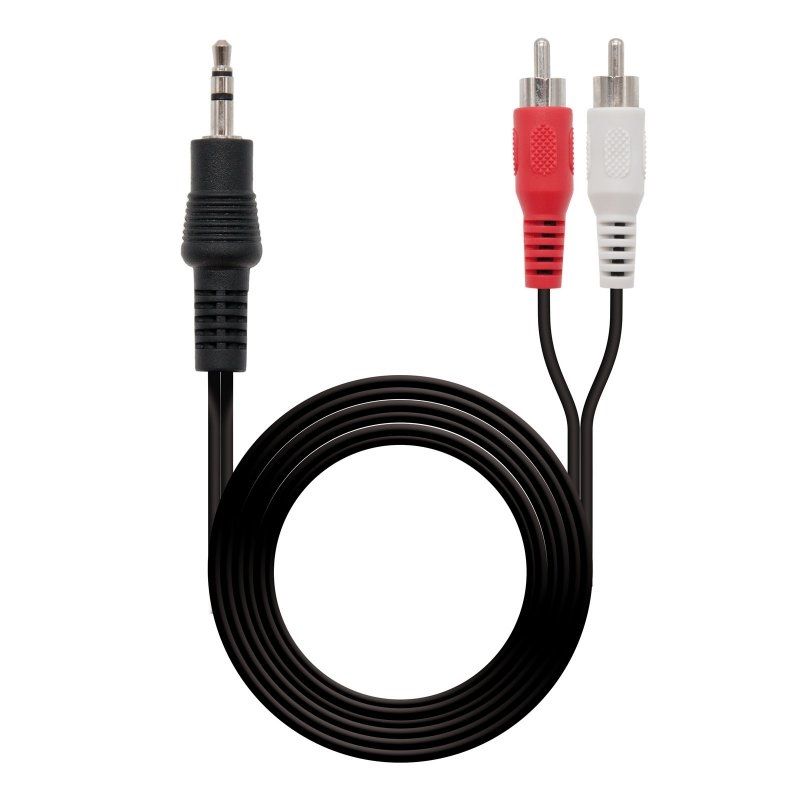 Câble audio ou vidéo NANOCABLE Audio Jack 3.5/M-2xRCA/M, 3 M